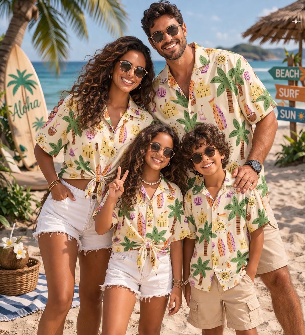 Plant Parent Shirt - Hawaiian Children's Shirt Plant Flower Coconut